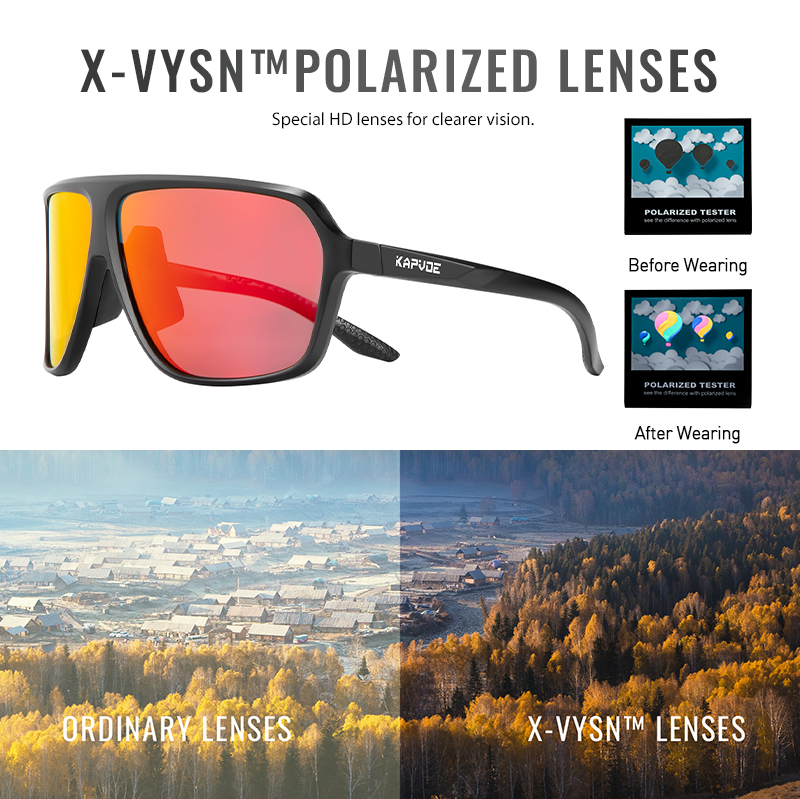 Preço de Atacado US$10,50 Óculos de Ciclismo Polarizados Kapvoe K64