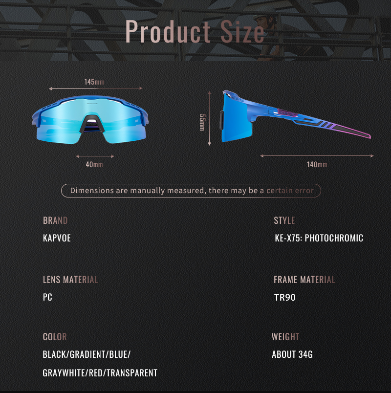 Preço de Atacado US$10,50 Óculos Esportivos ao Ar Livre Kapvoe K75