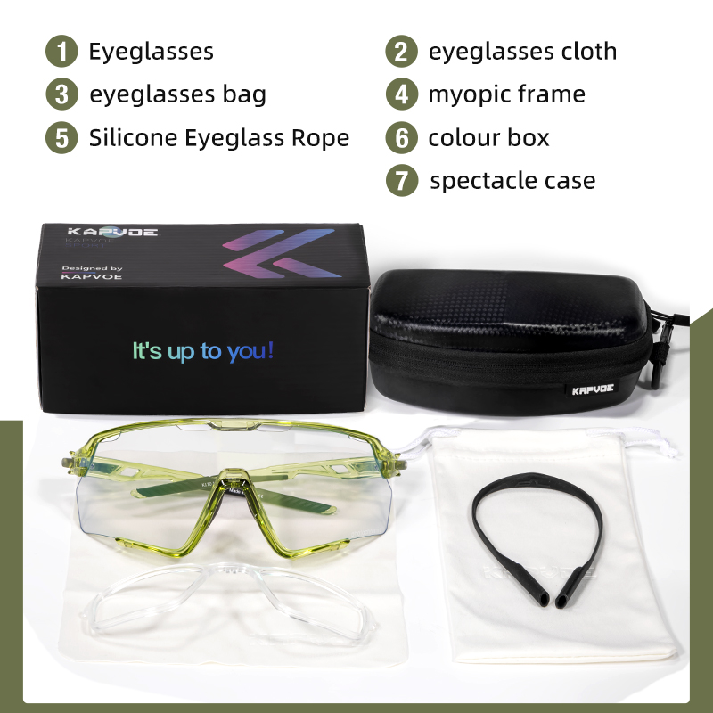 Preço de Atacado US$12,20 Óculos Esportivos Fotocromáticos KAPVOE K170-PH para Ciclismo