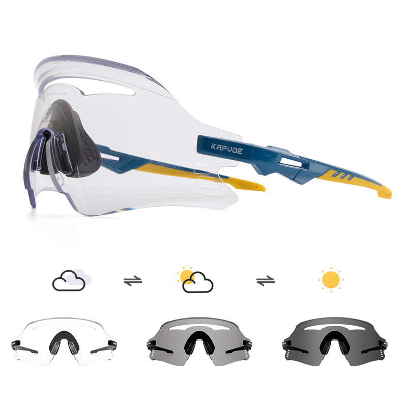 Preço de Atacado US$12,50 Óculos Esportivos Fotocromáticos KAPVOE K1-PH para Ciclismo