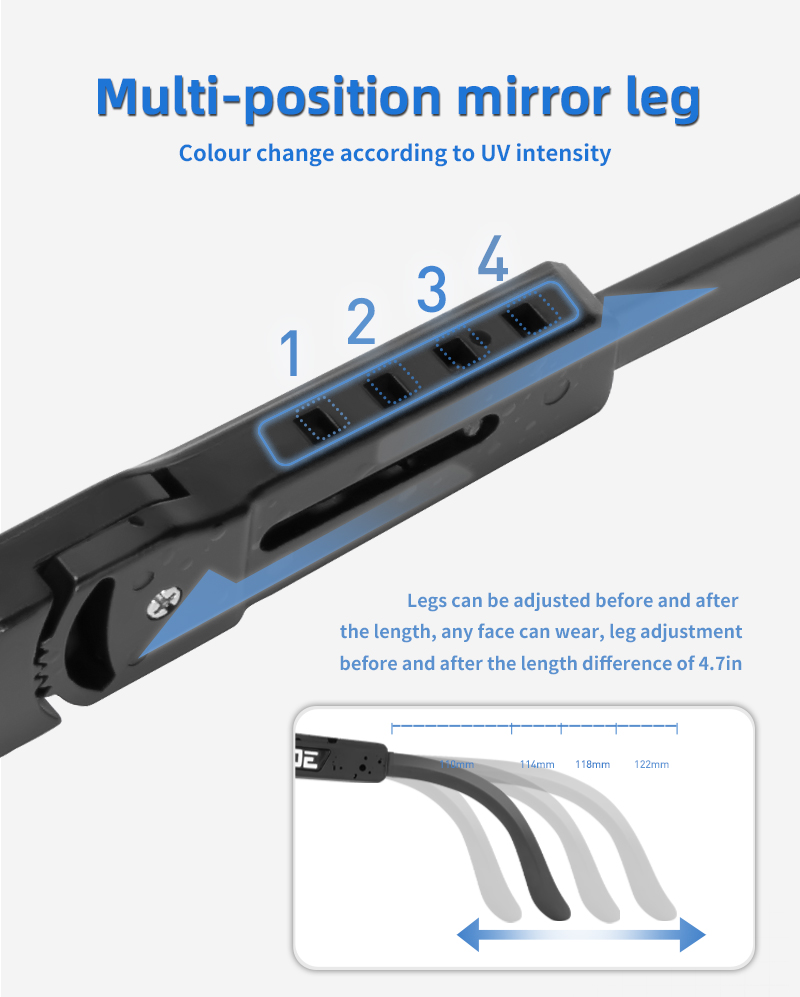 Preço de Atacado US$13,00 Óculos de Ciclismo Fotocromáticos Kapvoe K100-PH-REVO