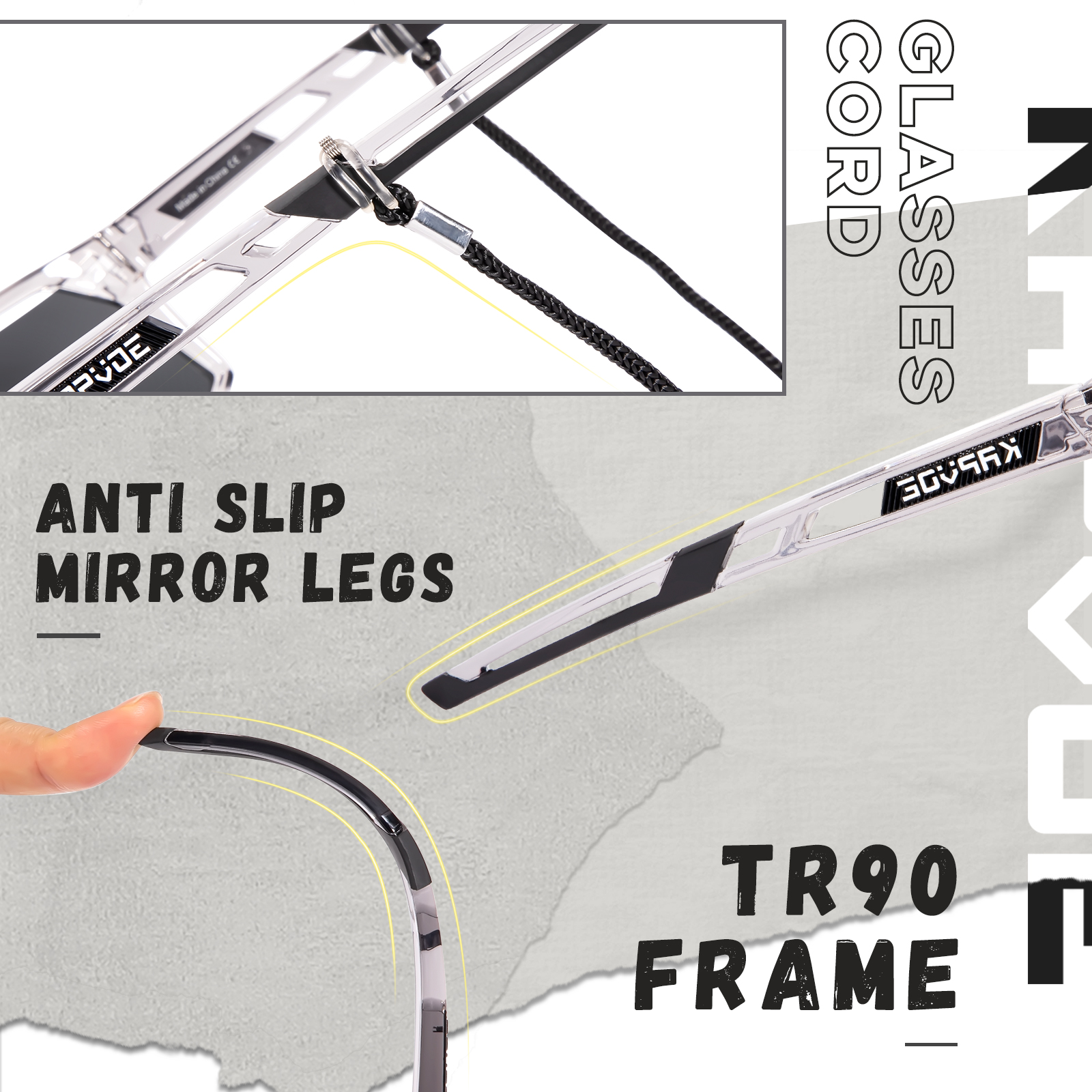 Preço de Atacado US$13.00 Óculos Esportivos Polarizados Kapvoe K180-QTC