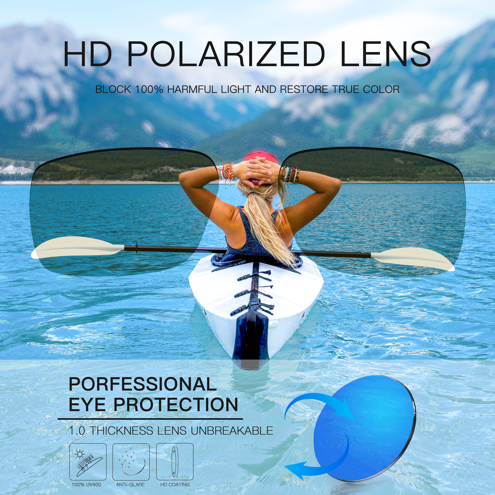 Preço de Atacado US$5.80 Óculos Esportivos Polarizados Kapvoe K2403