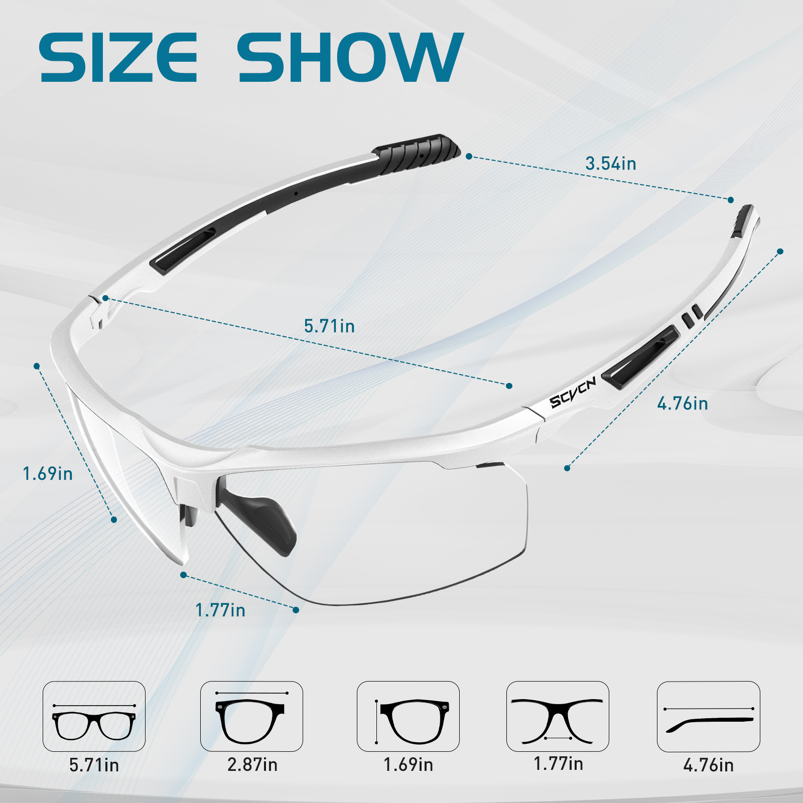 Preço de Atacado US$7,50 Óculos Esportivos Polarizados e Fotocromáticos SCVCN S86