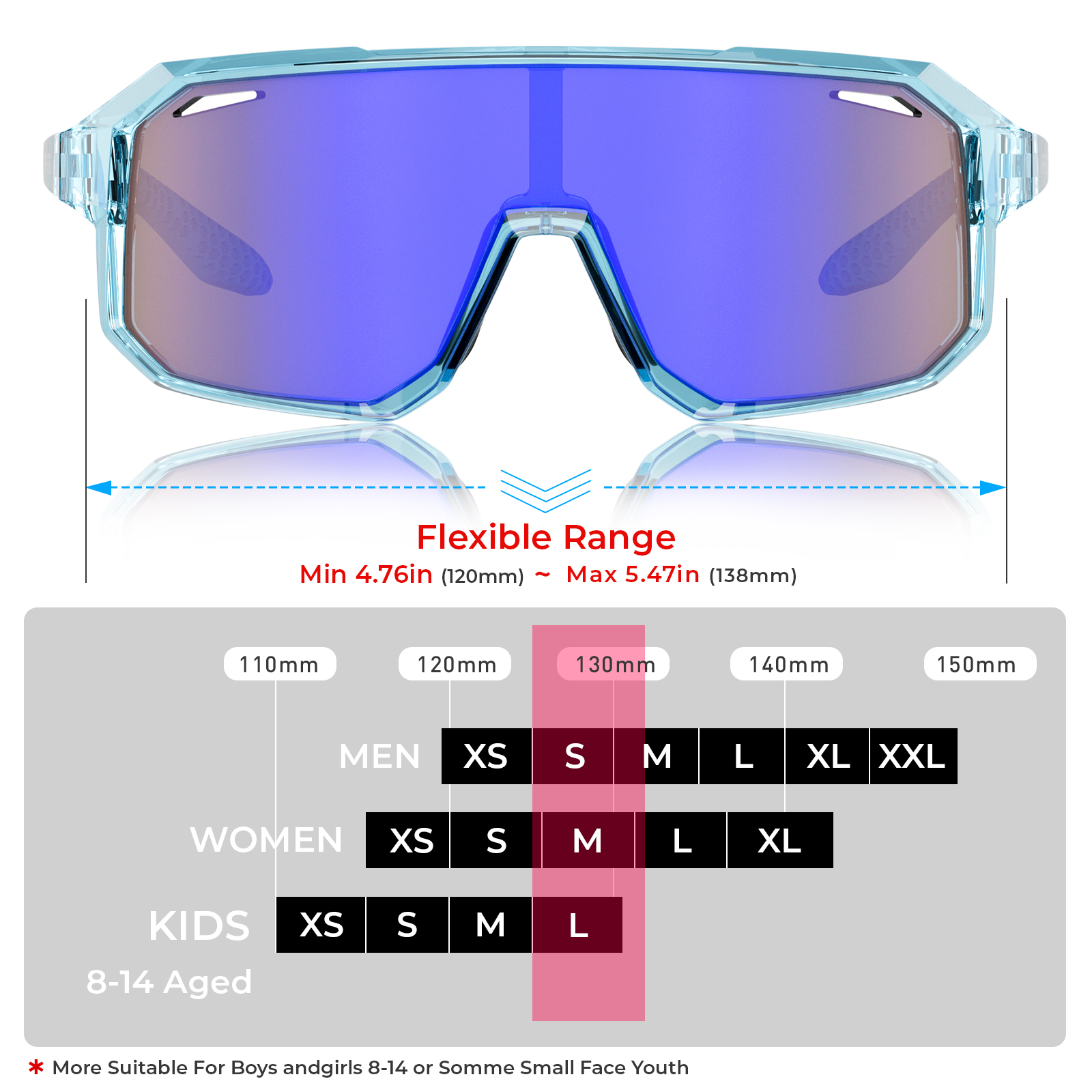 Preço de Atacado US$9.00 Óculos Esportivos Infantis Kapvoe K9029