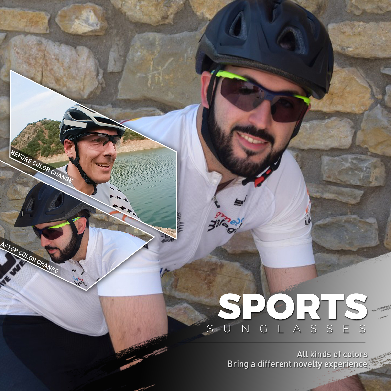 Preço Atacado US$9,80 Óculos de Sol Esportivos Kapvoe S86-PH