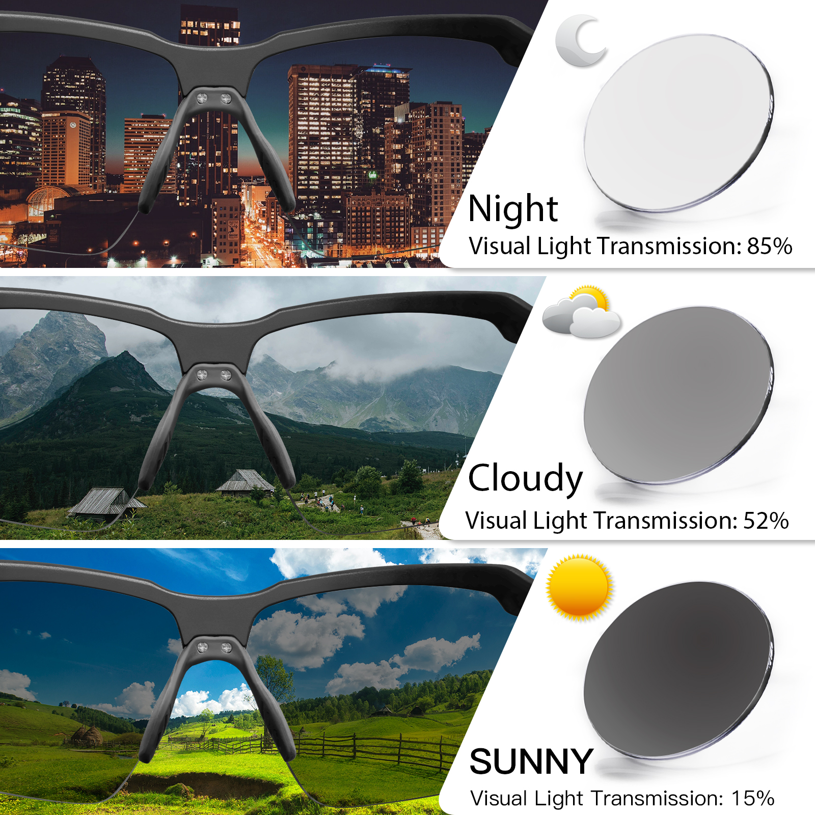 Preço Atacado US$9,90 Óculos de Sol Esportivos Kapvoe K87-PH